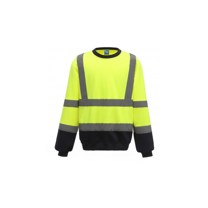 Sweat-shirt ambulancier HV col rond 280 g/m² 100% Polyester - YHVJ510