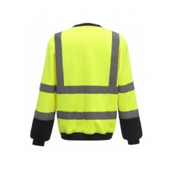 Sweat-shirt ambulancier HV col rond 280 g/m² 100% Polyester - YHVJ510