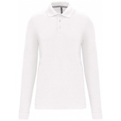 Polo homme manches longues 200 g/m² Polyester/Coton - WK276