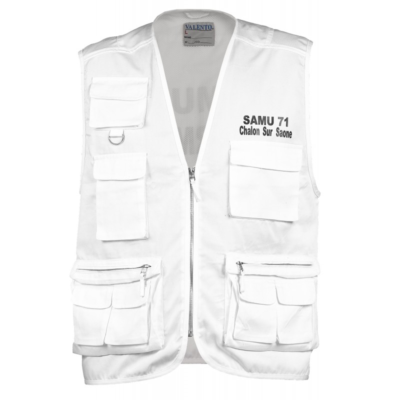 Gilet ambulancier multipocheRef : SAF Gilet ambulancier multipoche SAF