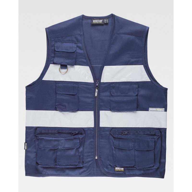 Gilet multipoche bande réfléchissante - S3107