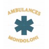 Broderie coeur ambulances + croix pleine + nom - BSP10