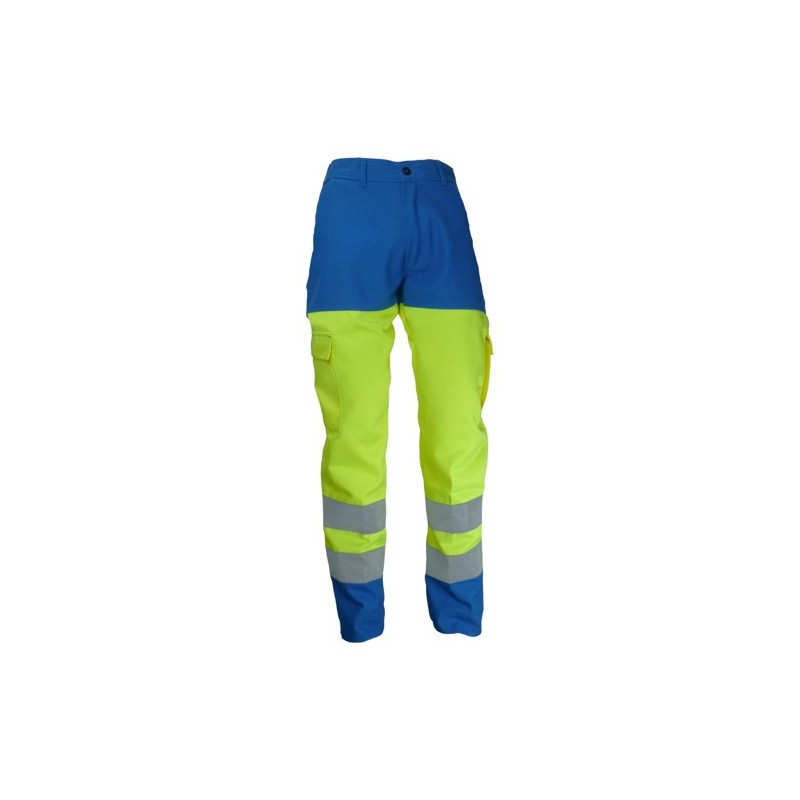 Pantalon HV azur/jaune - 01HVJ530