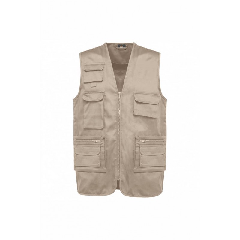 Gilet mixte polycoton multipoches doublé - WK609