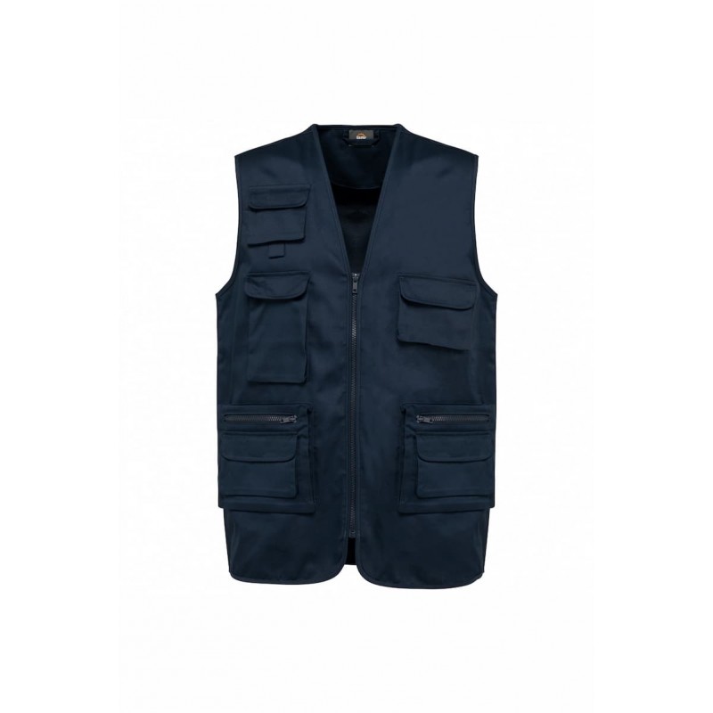 Gilet mixte polycoton multipoches doublé - WK609