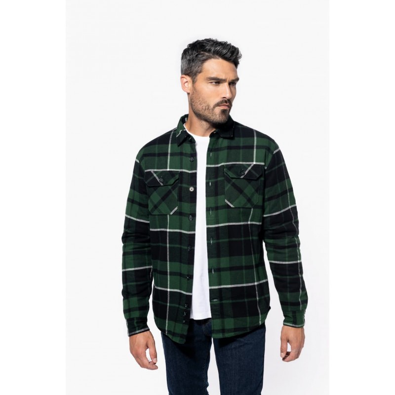 Surchemise à carreaux doublée sherpa homme - K579