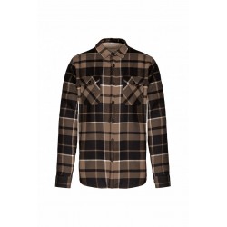Surchemise à carreaux doublée sherpa homme - K579