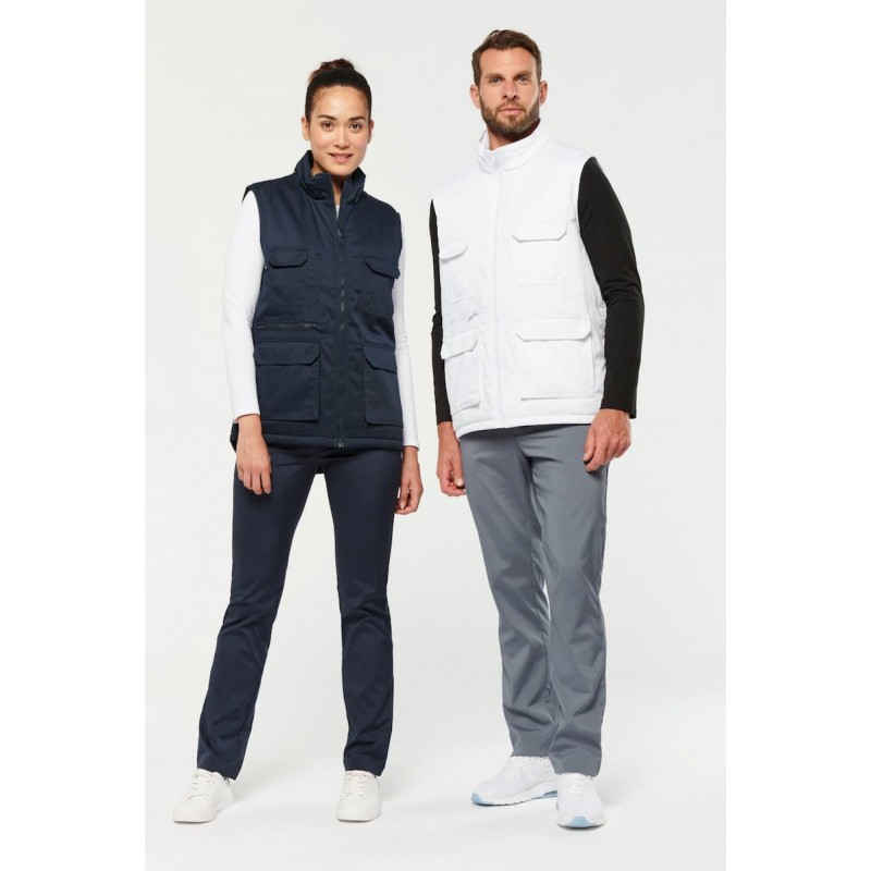 Gilet mixte polycoton multipoches rembourré - WK607