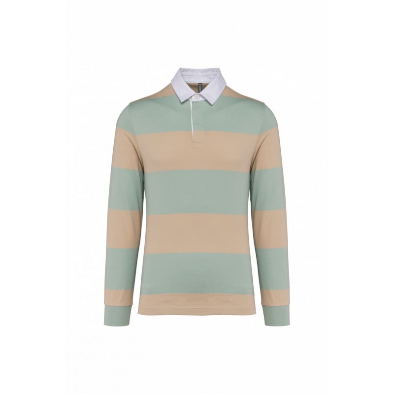 Polo rugby rayé manches longues mixte - K285