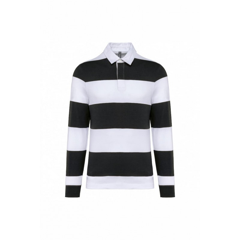 Polo rugby rayé manches longues mixte - K285