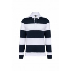 Polo rugby rayé manches longues mixte - K285