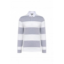 Polo rugby rayé manches longues mixte - K285
