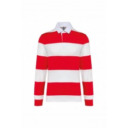Polo rugby rayé manches longues mixte - K285
