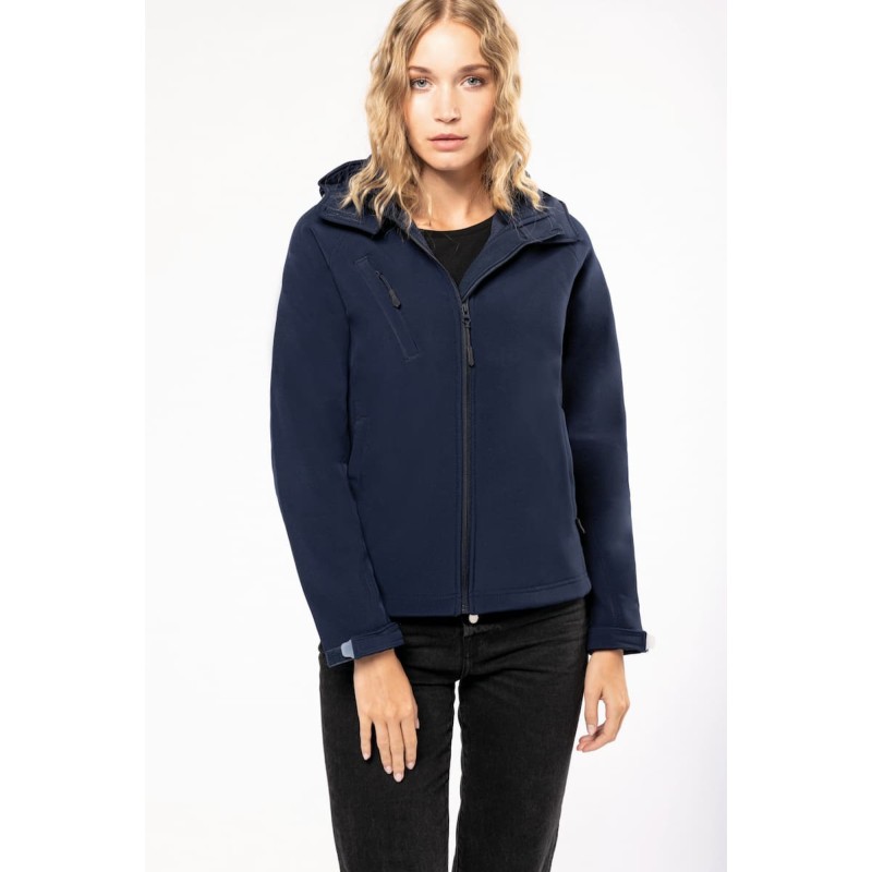 Veste softshell femme à capuche amovible - K414