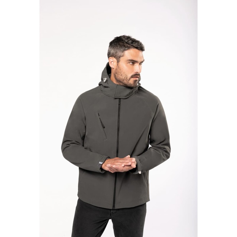 Veste softshell homme à capuche amovible - K413