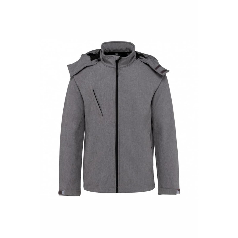 Veste softshell homme à capuche amovible - K413