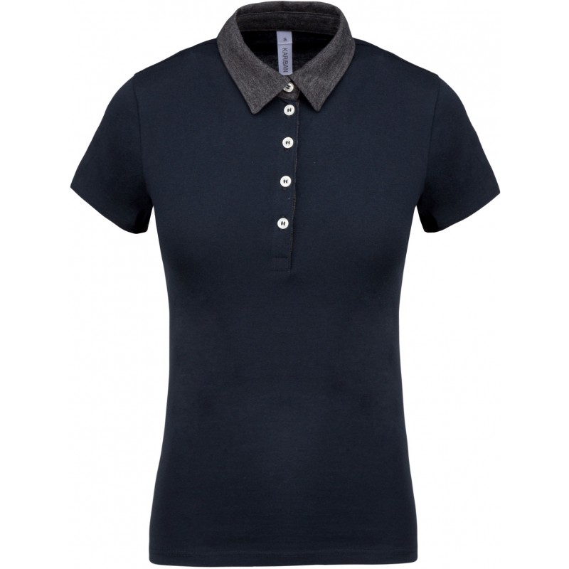 Polo femme Coton 180 g bicolore - K261